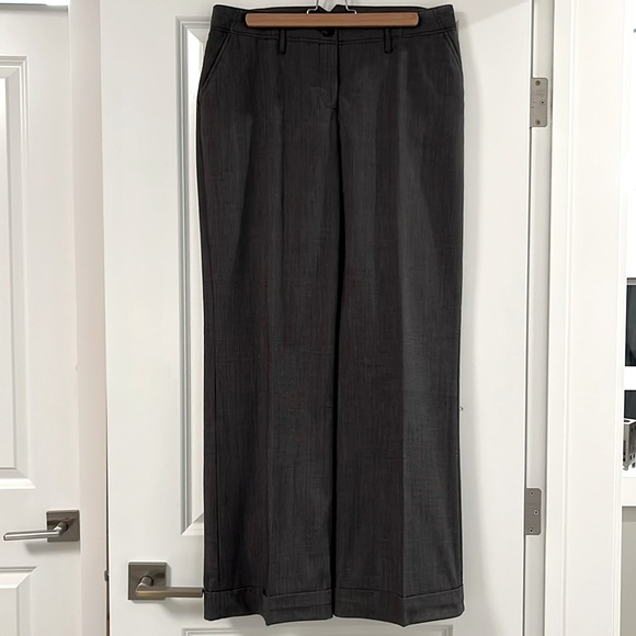 REITMANS dark grey wide leg cuffed dress pants - Picture 1 of 6